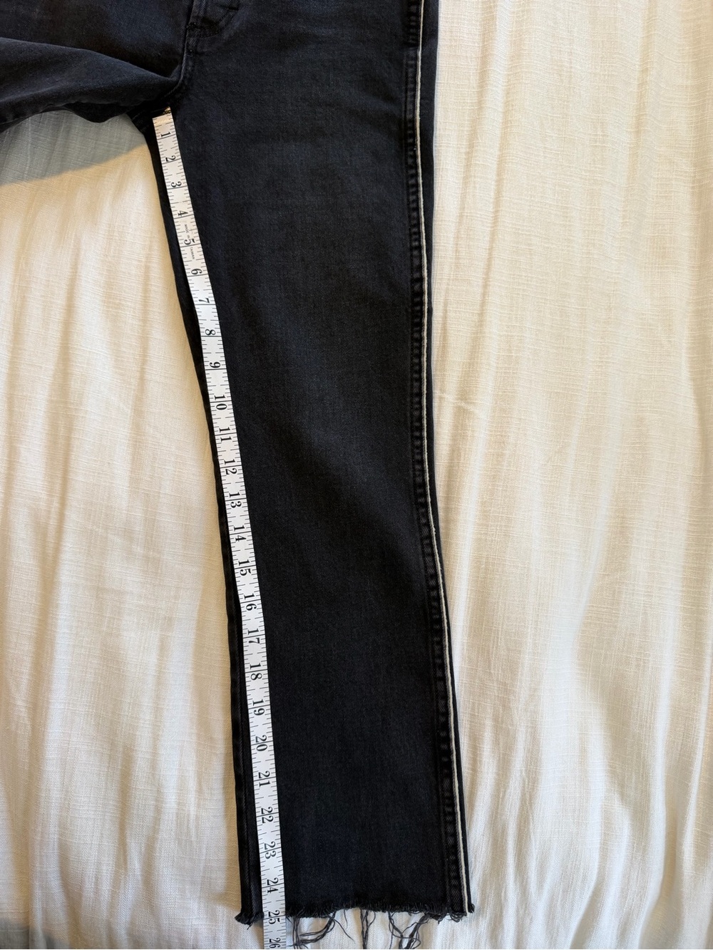 AMO Chloe Crop With Piping Black with White Sidestripe Size 26 - Picture 9 of 10